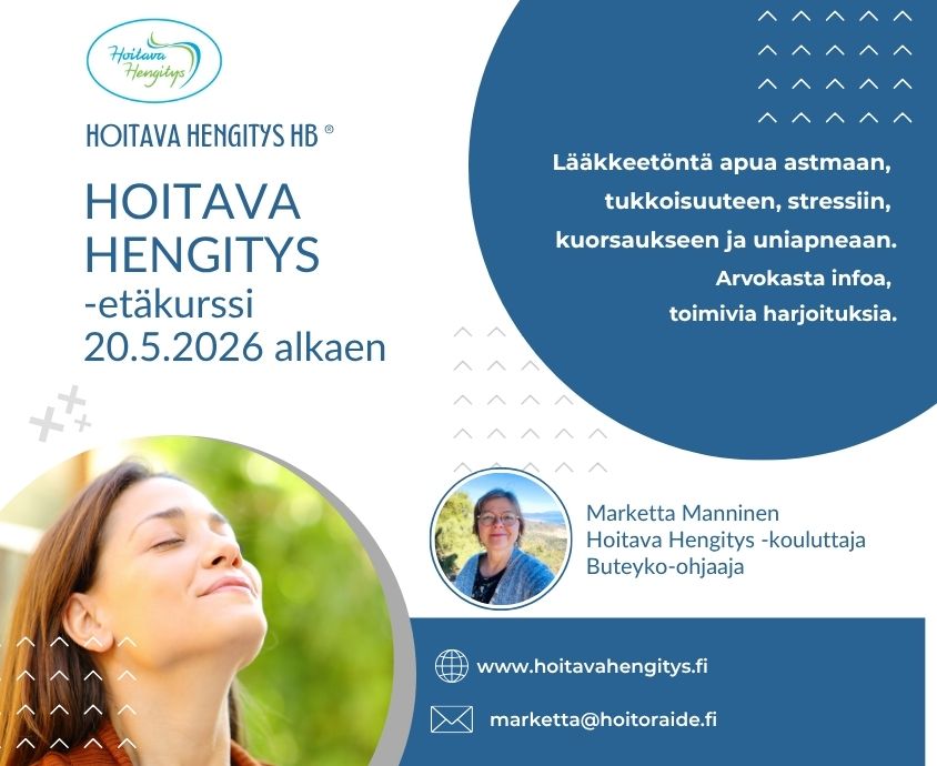 Hoitava Hengitys -etäkurssi 20.5. alkaen
